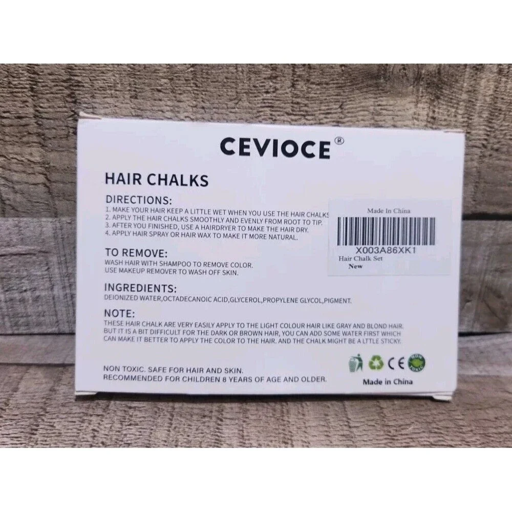 Temporary Hair Chalk Comb Hair Color Dye Cosplay Kit Washable Safe 6 Pieces
